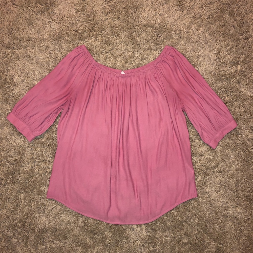 Gap Off-The-Shoulder Pink Blouse